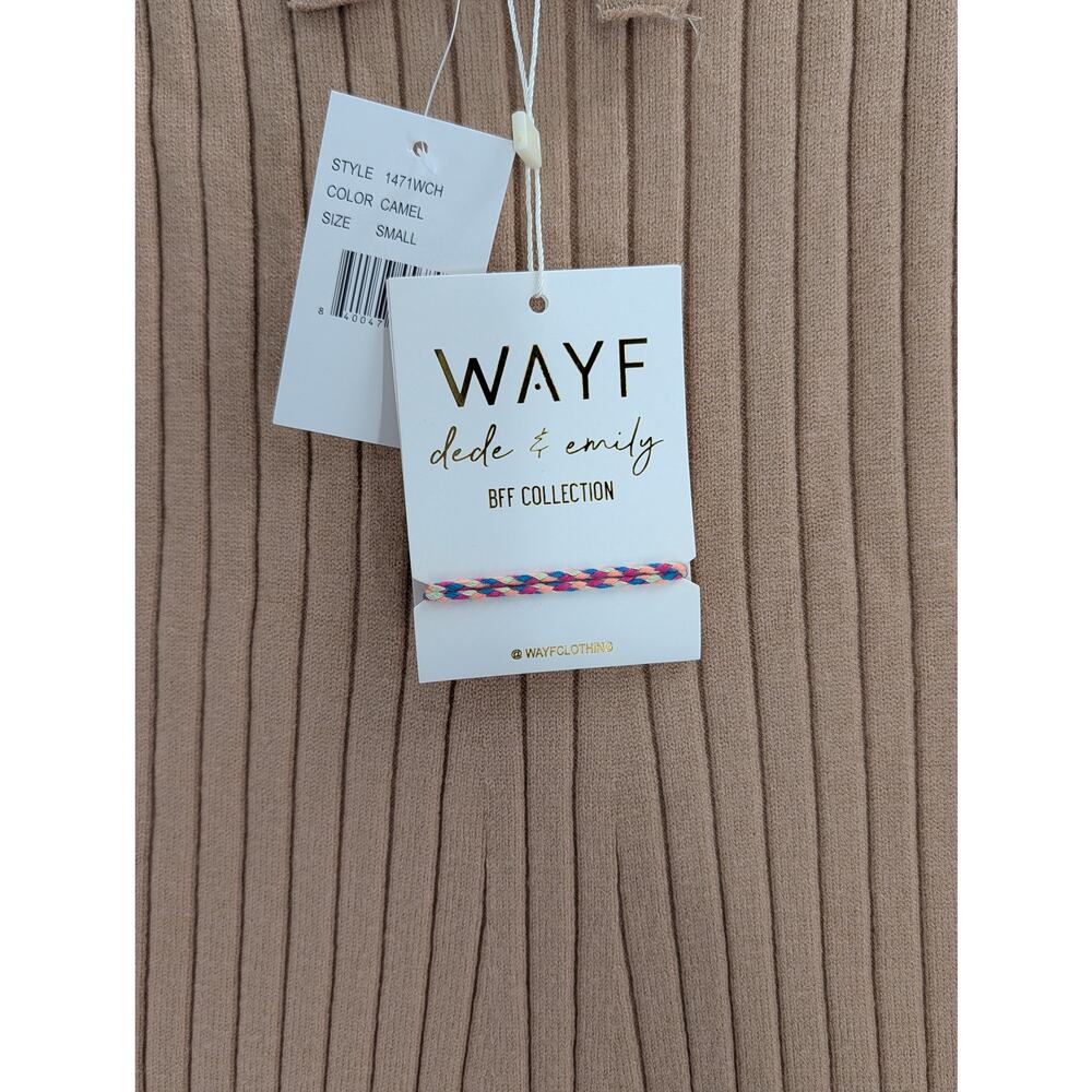 WAYF Dede x Emily Holly Ribbed Knit Midi Dress Long Sleeve - Picture 7 of 14
